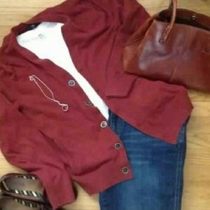 Gap Maroon Caridigan XL Like New